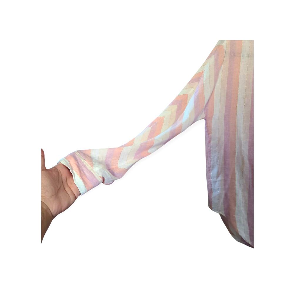 Rails Alyssa Dusk Stripe Linen Button Down Blouse… - image 5